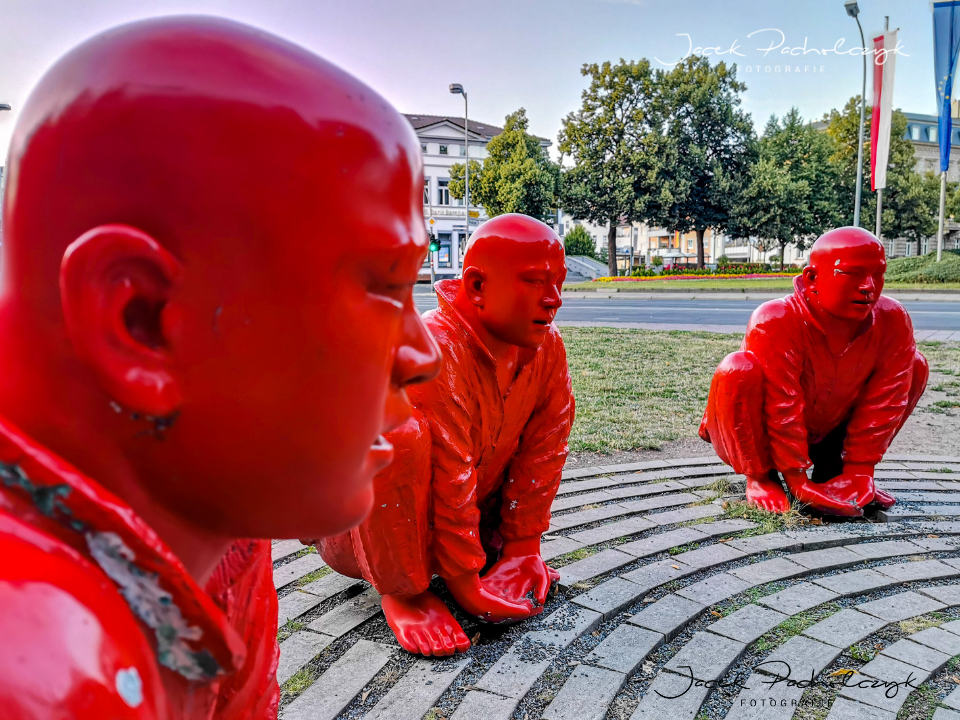 Bamberg czerwoni mężczyźni z bliska