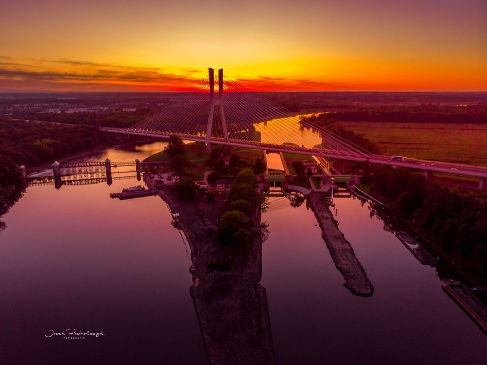 Most Rędziński sunset